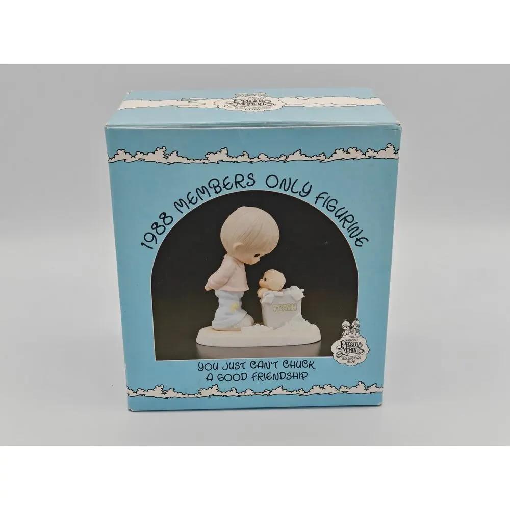 Precious Moments 1988 Members Only Figurine PM 882 Just Cant Chuck Friendship